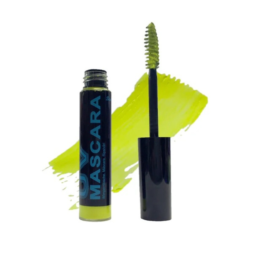 Neon Yellow Glow in the Dark UV Blacklight Vegan Mascara FACTORY SEALED